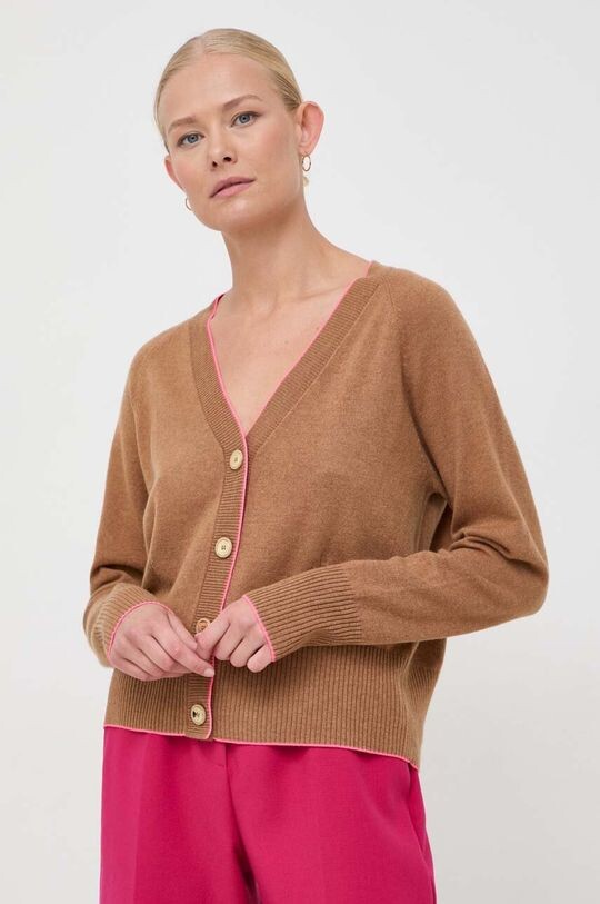 

Шерстяной кардиган Pinko, коричневый