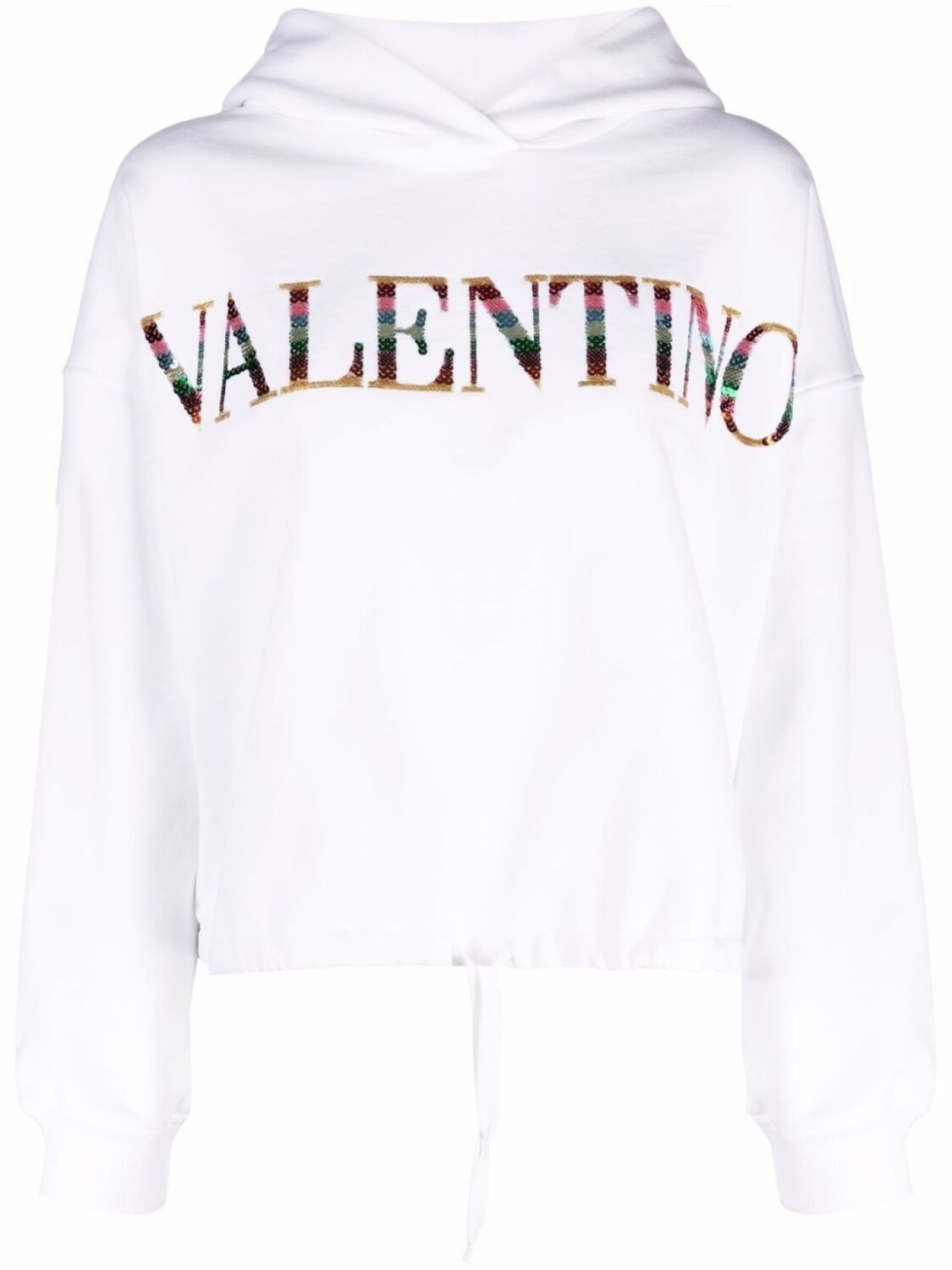 

Valentino Garavani худи с кулиской и логотипом, белый