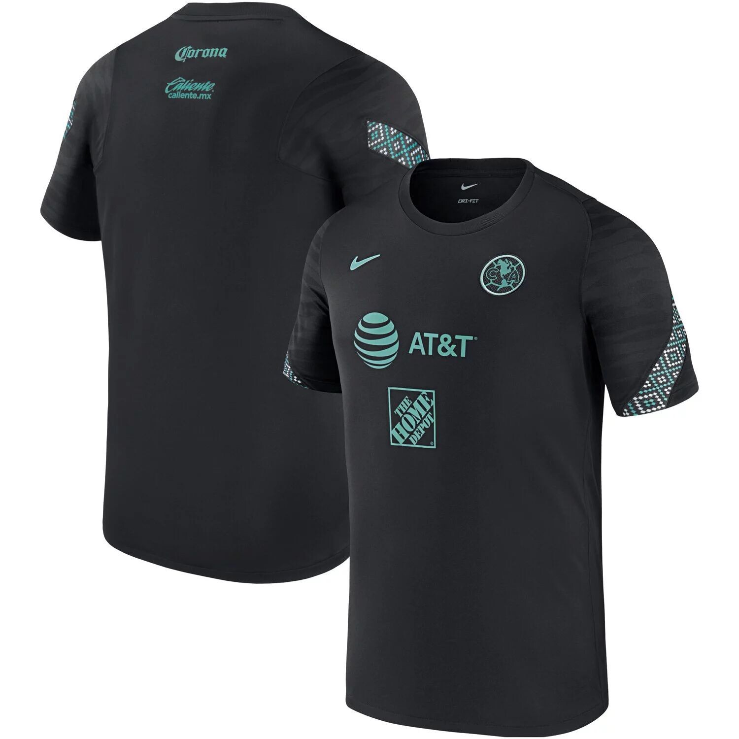 

Мужская футболка Nike Black Club America Performance Strike реглан