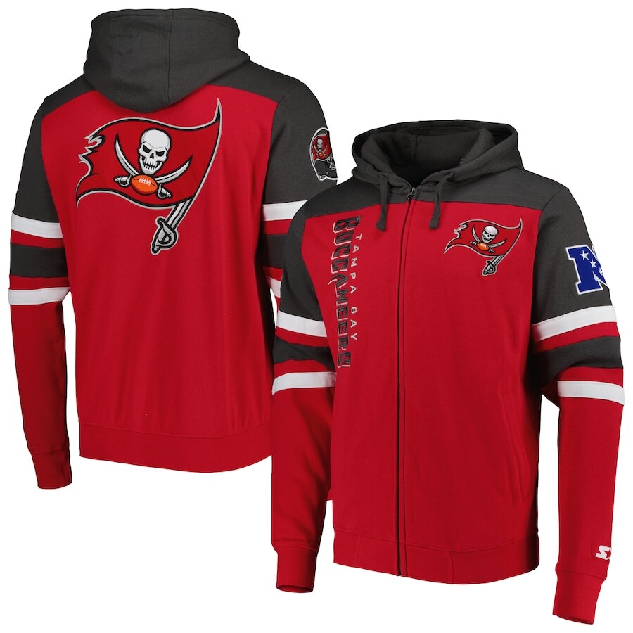 

Толстовка на молнии Starter Tampa Bay Buccaneers, красный