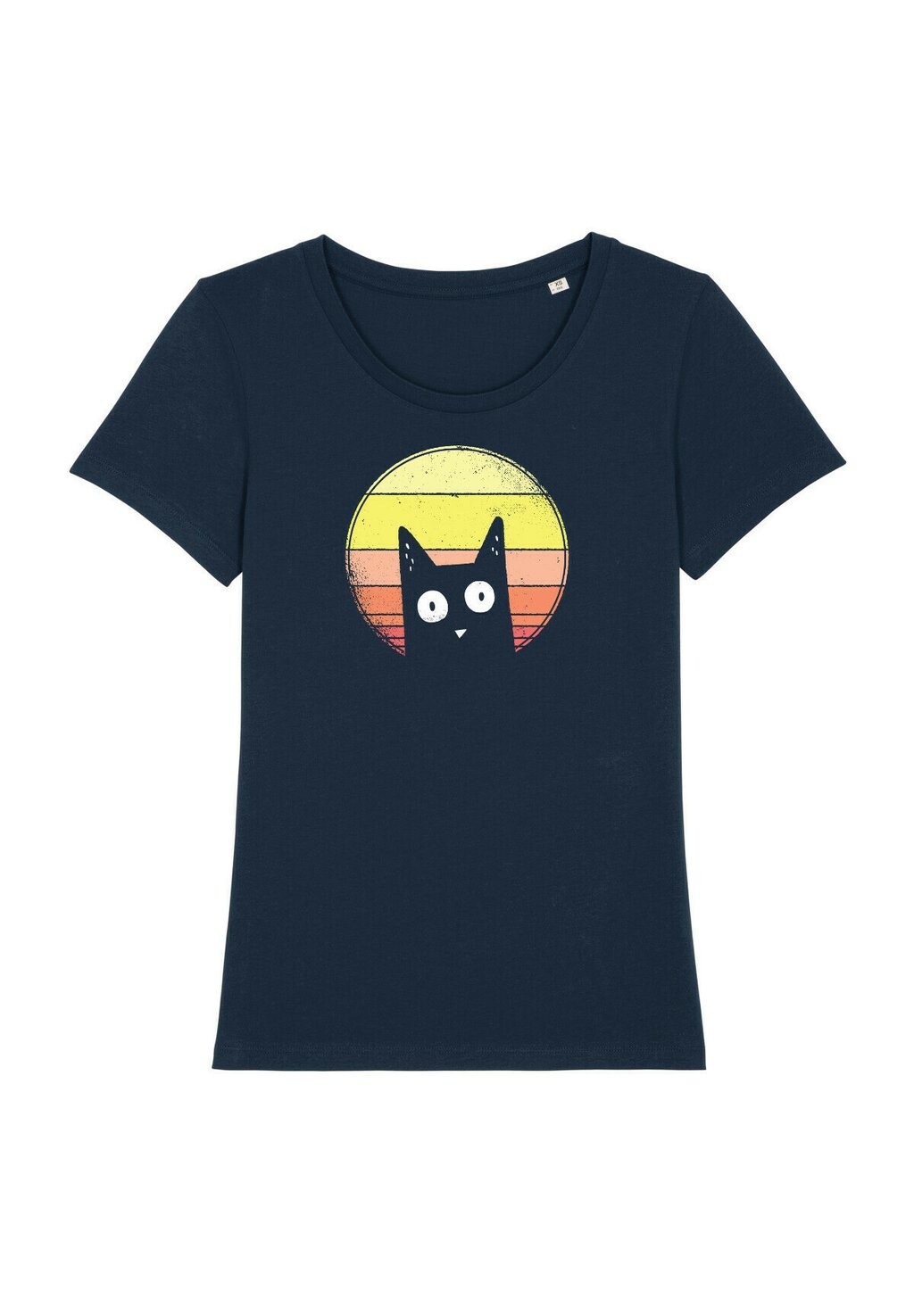 

Футболка с принтом SUNSET CAT Watapparel, цвет french navy