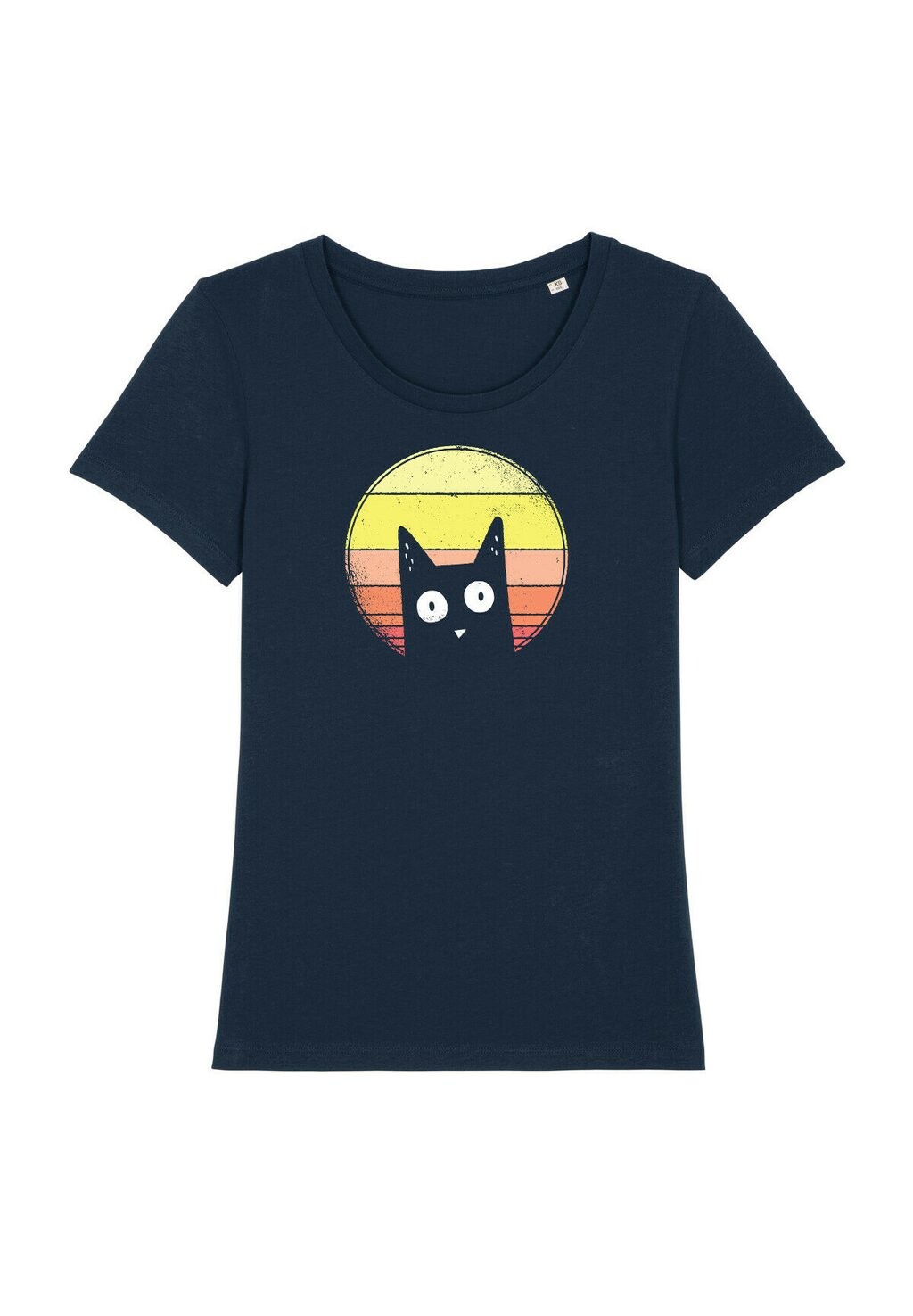 Футболка с принтом SUNSET CAT Watapparel, цвет french navy