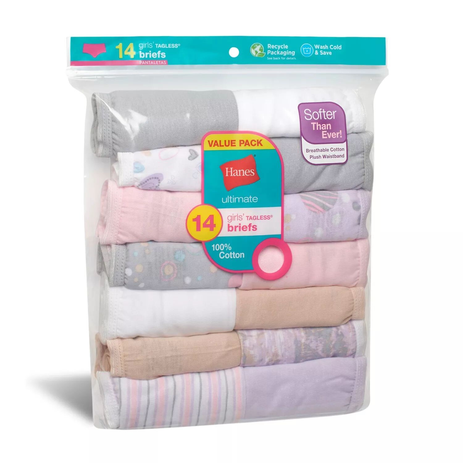 

Хлопковые трусики Hanes Ultimate для девочек, 14 шт. Hanes