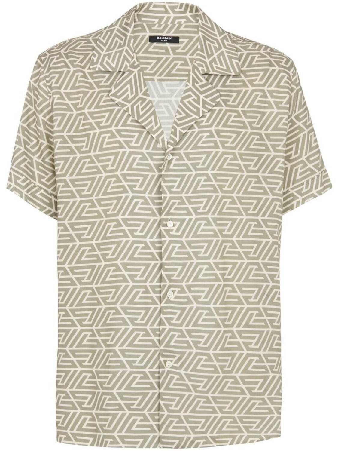 

Balmain all-over geometric-print shirt, зеленый