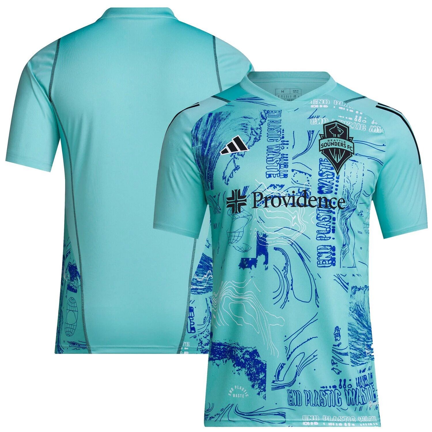 

Мужская майка adidas Green Seattle Sounders FC 2023 One Planet Replica