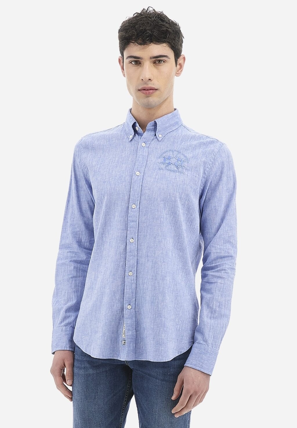 Рубашка LONG-SLEEVED SHIRT La Martina, синий