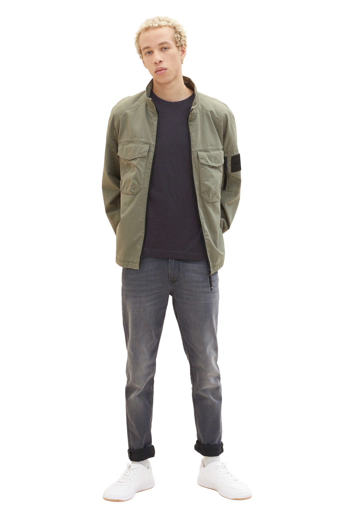 Куртка - Зеленый - Классический крой Tom Tailor Denim, зеленый трусы tom tailor размер xxl зеленый