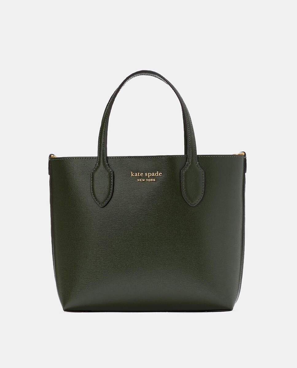 

Кожаная сумка-тоут Bleeker среднего размера со съемным ремнем через плечо Kate Spade, зеленый