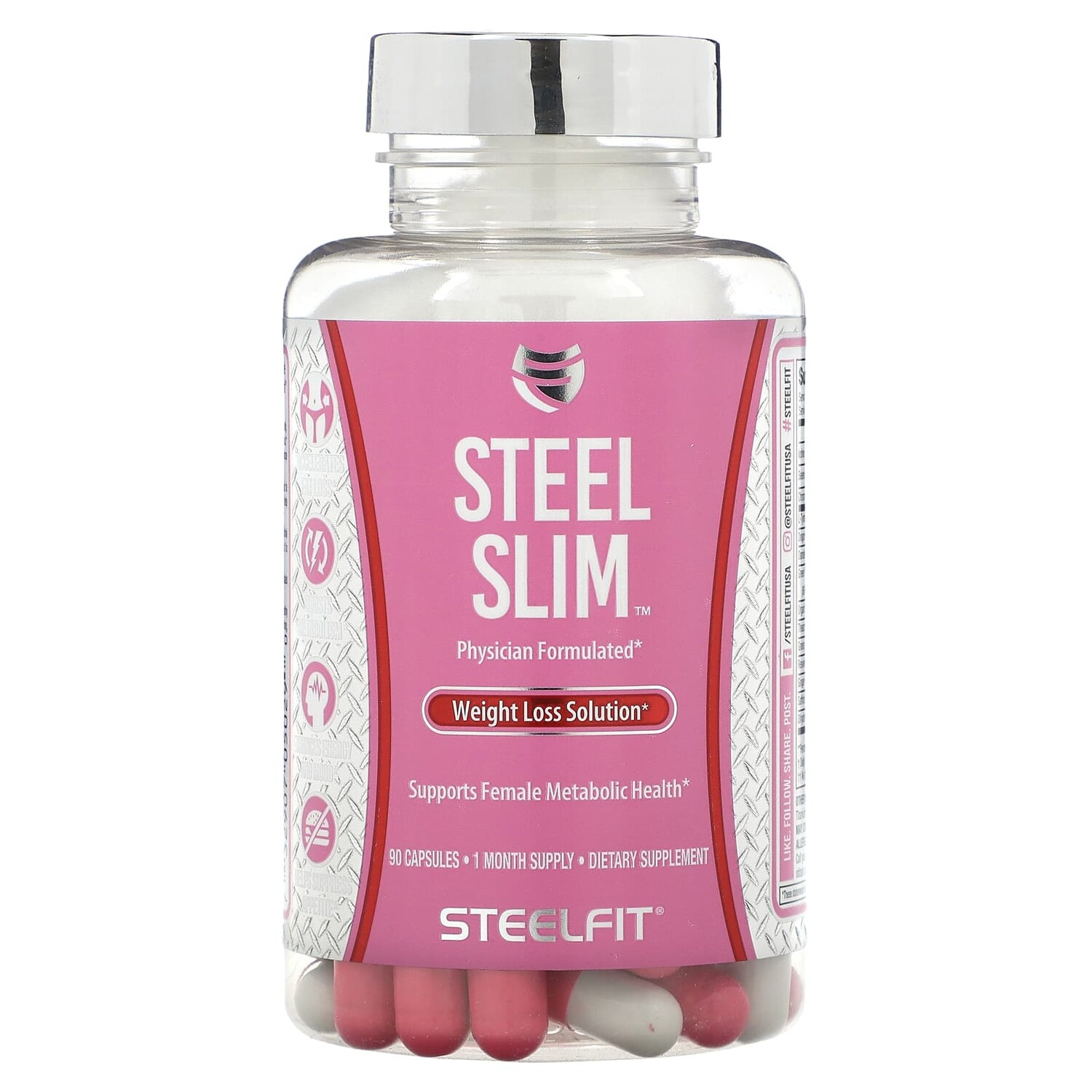 

Steel Slim для снижения веса, 90 капсул, SteelFit