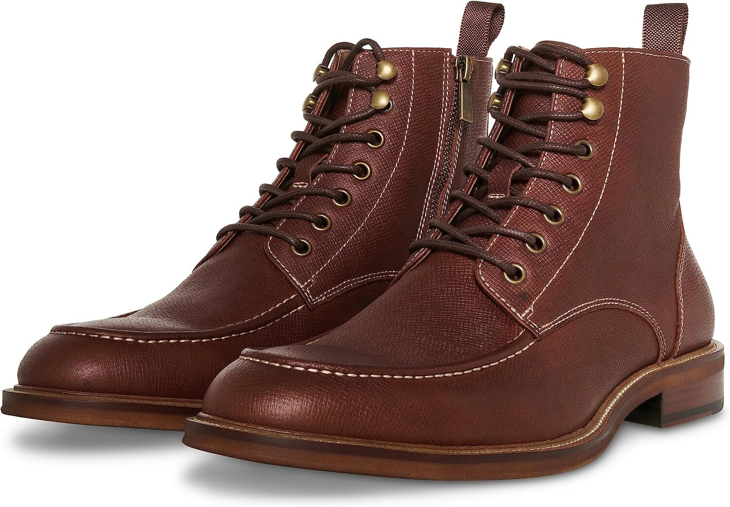 

Ботинки на шнуровке Holger Steve Madden, коричневая кожа, Коричневый