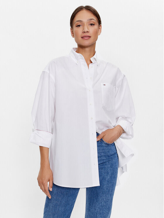 

Рубашка оверсайз Tommy Jeans, белый