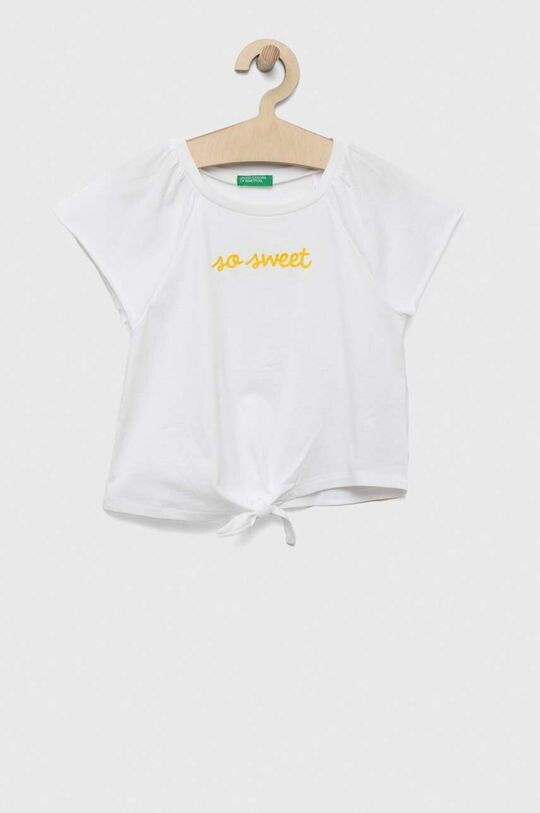 

Хлопковая футболка для детей United Colors of Benetton, белый