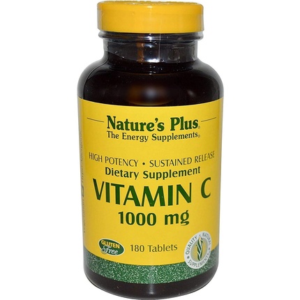 Nature's Plus Витамин С 1000 мг Эскарам 180 таблеток Natures Plus витамин b2 100 мг 90 таблеток natures plus