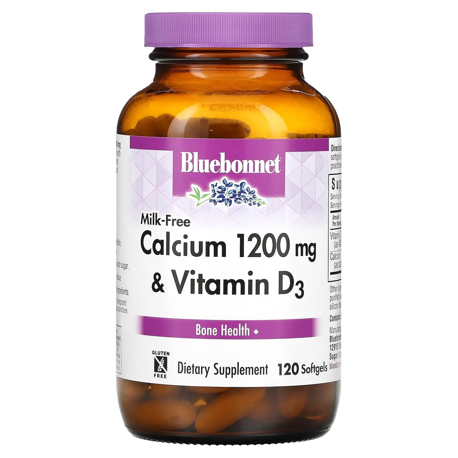 Bluebonnet Nutrition Кальций не содержащий молока 1200 мг 120 капсул кальций 600 мг bluebonnet nutrition 120 капсул