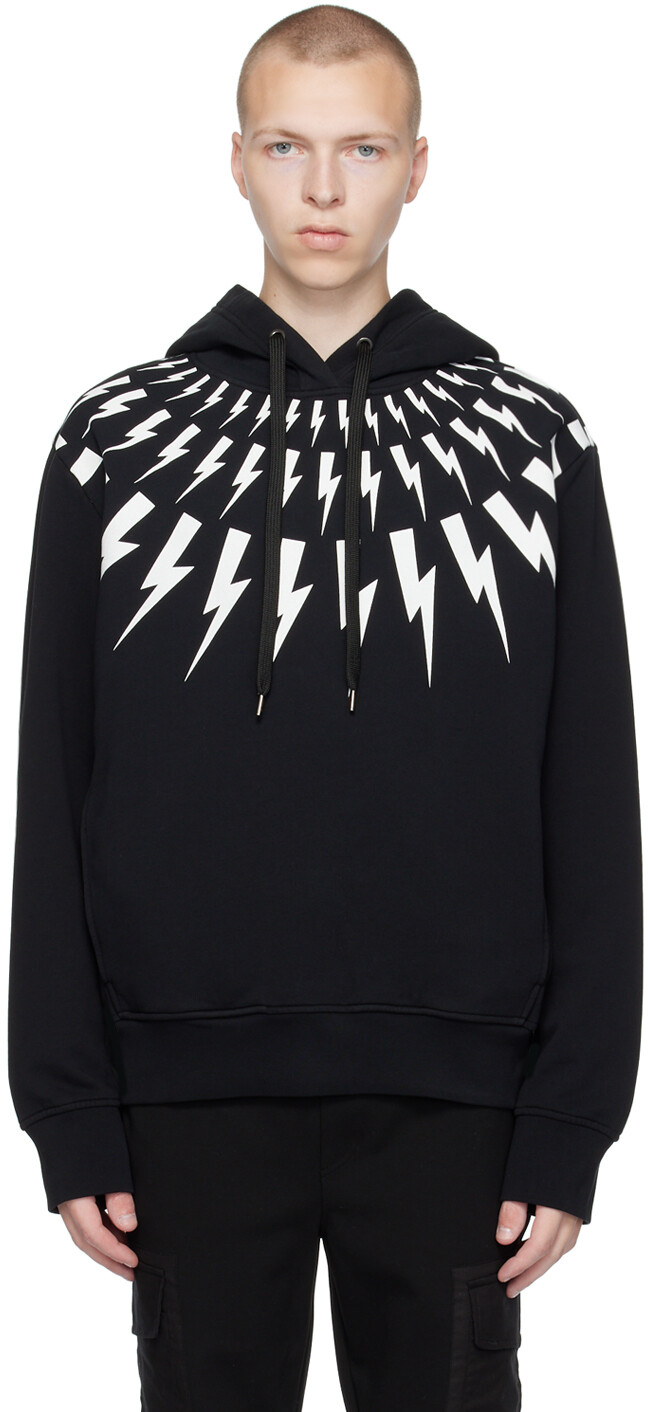 

Черный - худи Fair Isle Thunderbolt Neil Barrett
