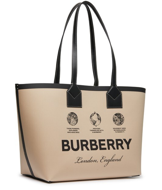 

Сумка-тоут Héritage Burberry, бежевый