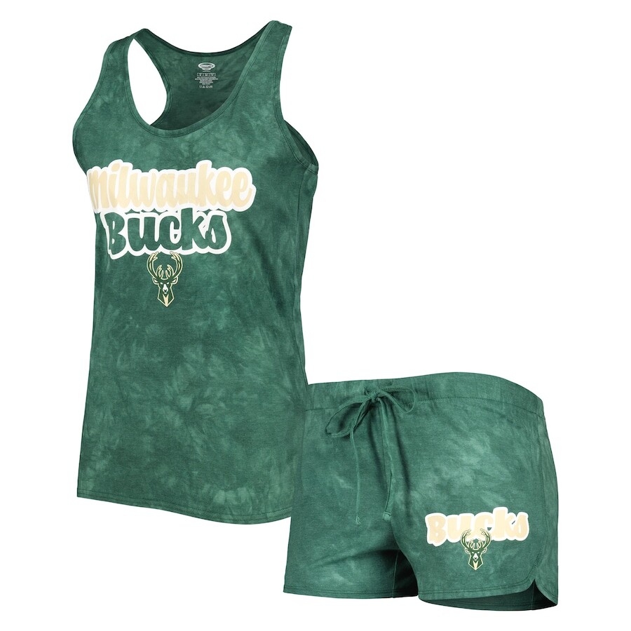 

Пижамный комплект Concepts Sport Milwaukee Bucks, зеленый