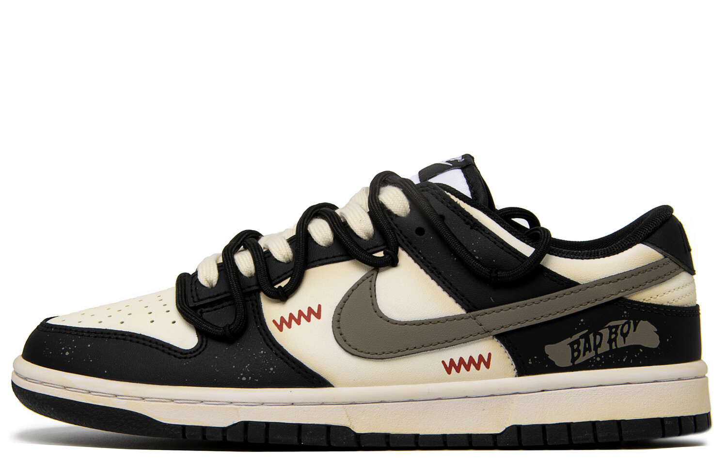 

Кроссовки Nike Dunk Skateboarding Shoes Women's Low-top Black/Brown, черный