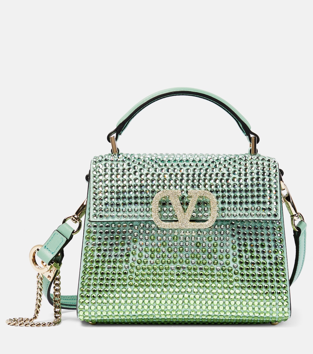 Маленькая сумка-тоут VSling с декором Valentino Garavani, зеленый