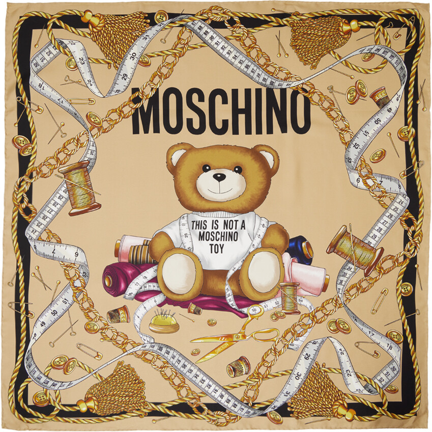 

Бежевый шарф Sartorial Teddy Bear Fantasy Moschino