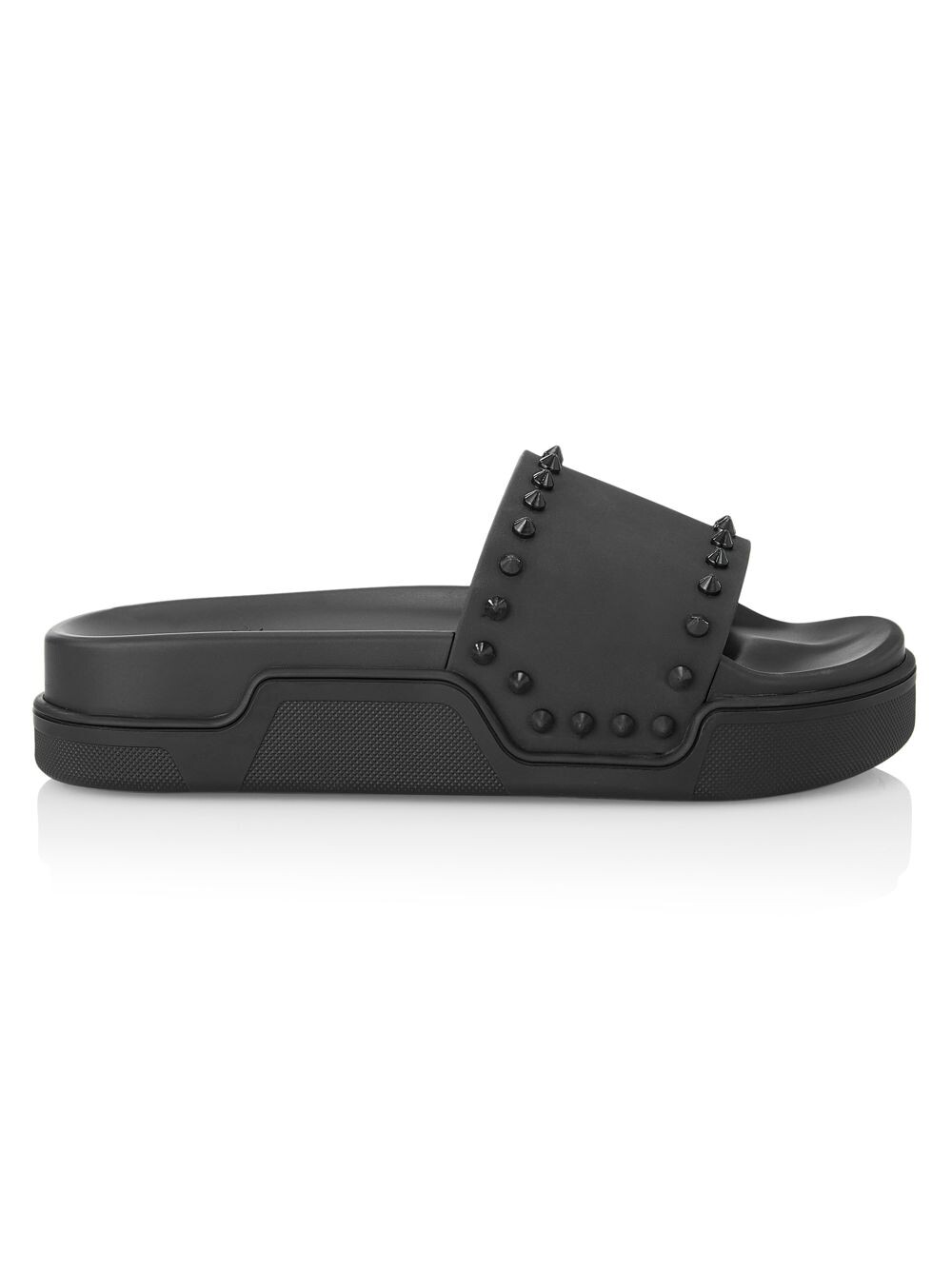 

Шлепанцы Super Pool с резиновыми шипами Christian Louboutin, черный