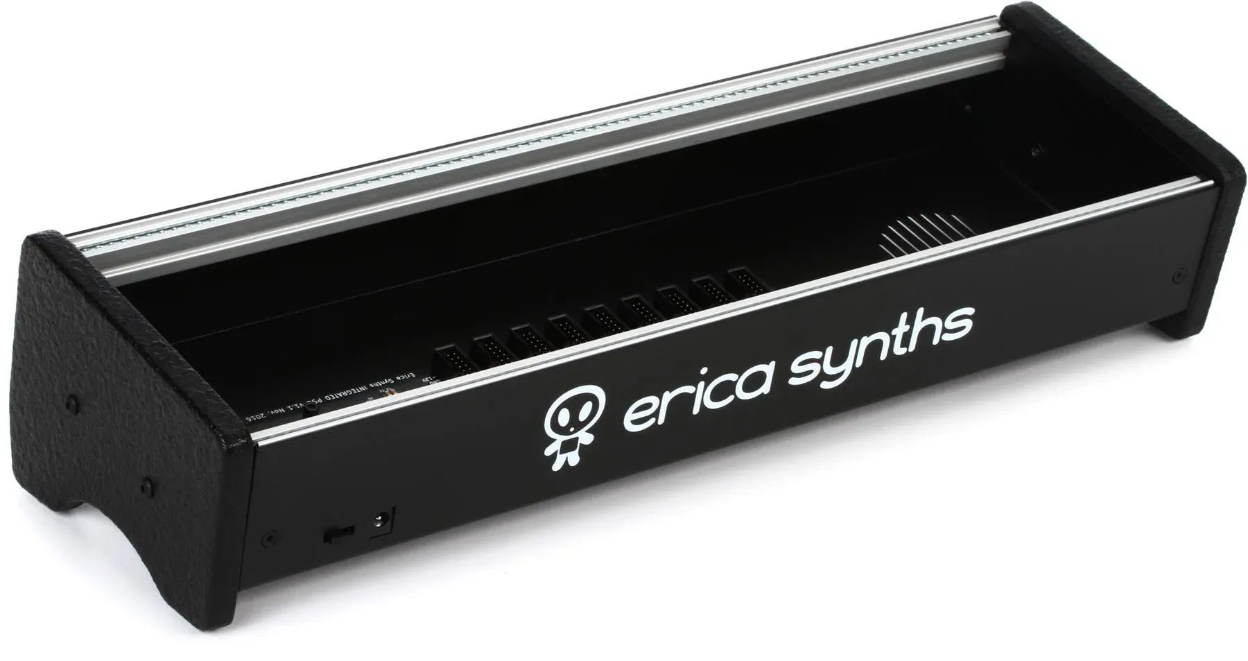 

Erica Synths 1x84HP Skiff Case Eurorack Case с блоком питания — черные боковые панели