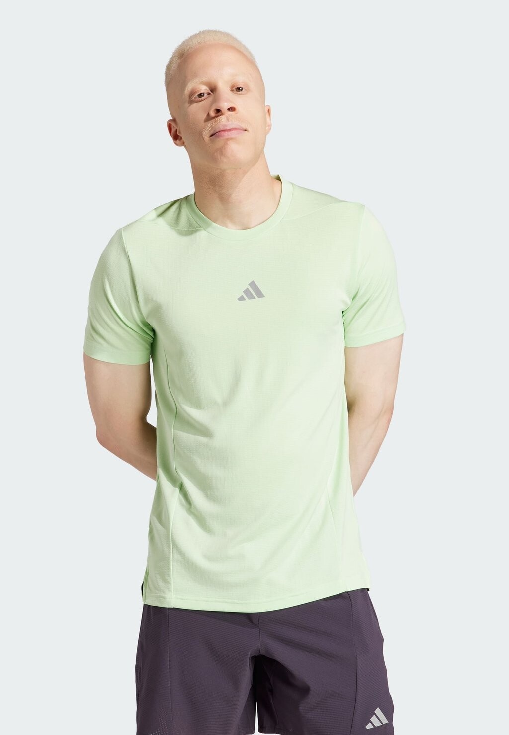 

базовая футболка Designed For Training Hiit Workout Heat Rdy Adidas, цвет semi green spark
