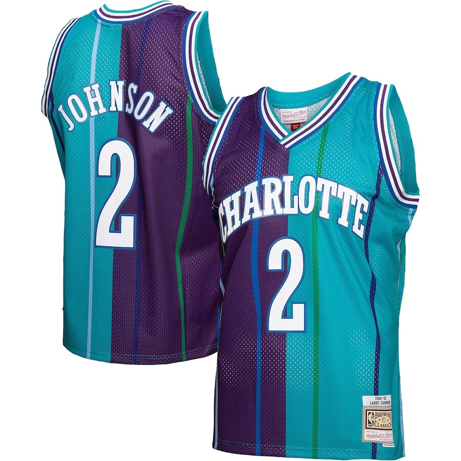 

Джерси Mitchell & Ness Charlotte Hornets, бирюзовый