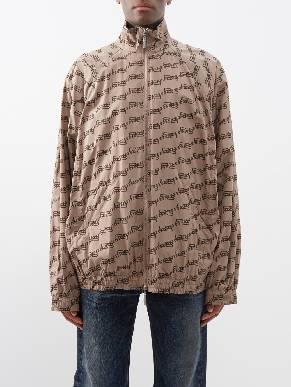 

Спортивная куртка из хлопка с логотипом bb Balenciaga, коричневый
