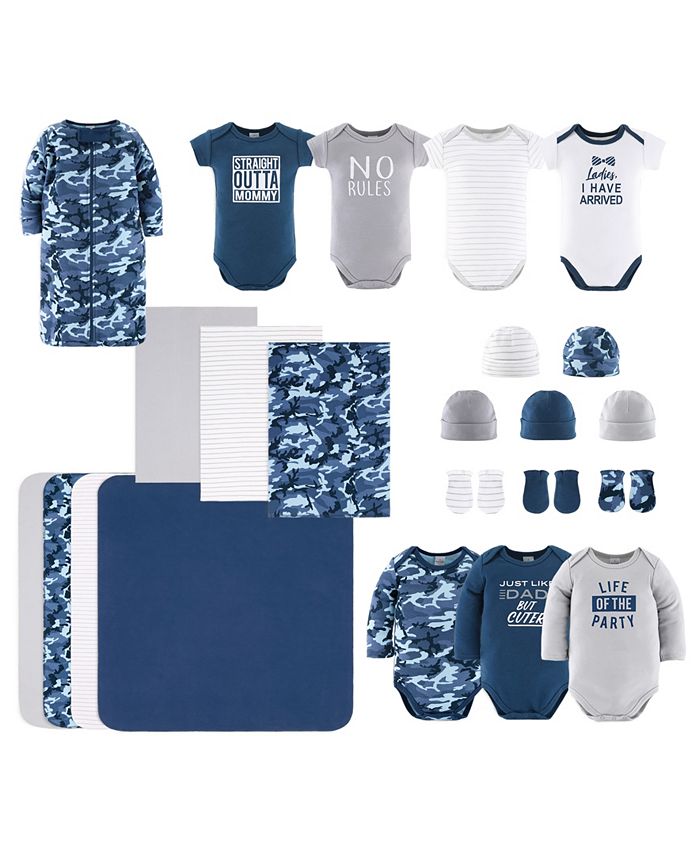 Подарочный набор из 23 предметов для новорожденных The Peanutshell, синий плавки шорты chicco размер 092 принт пират на корабле сине белая полоска