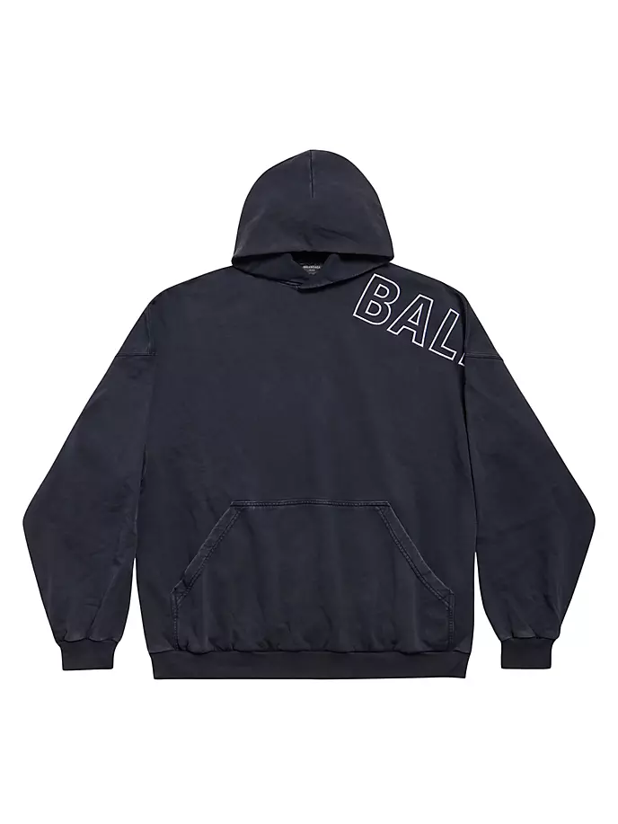 

Толстовка с капюшоном Outline Oversized Balenciaga, черный