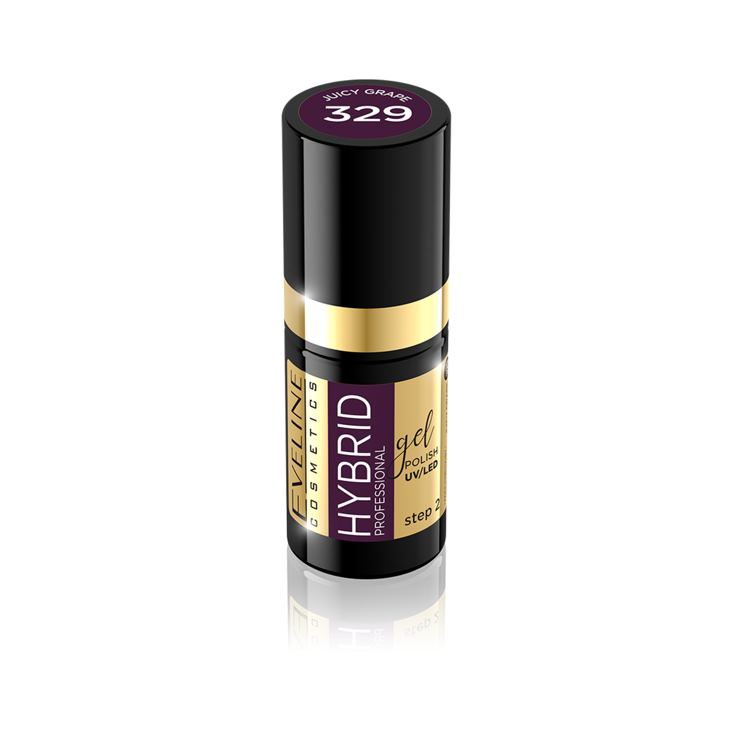 цена Лак для ногтей гибридный сочный виноград 329 Eveline Cosmetics Hybrid Professional, 5 мл