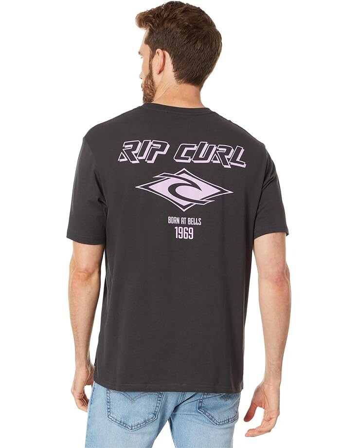 

Футболка Rip Curl Fade Out Icon Short Sleeve Tee, цвет Black/Purple