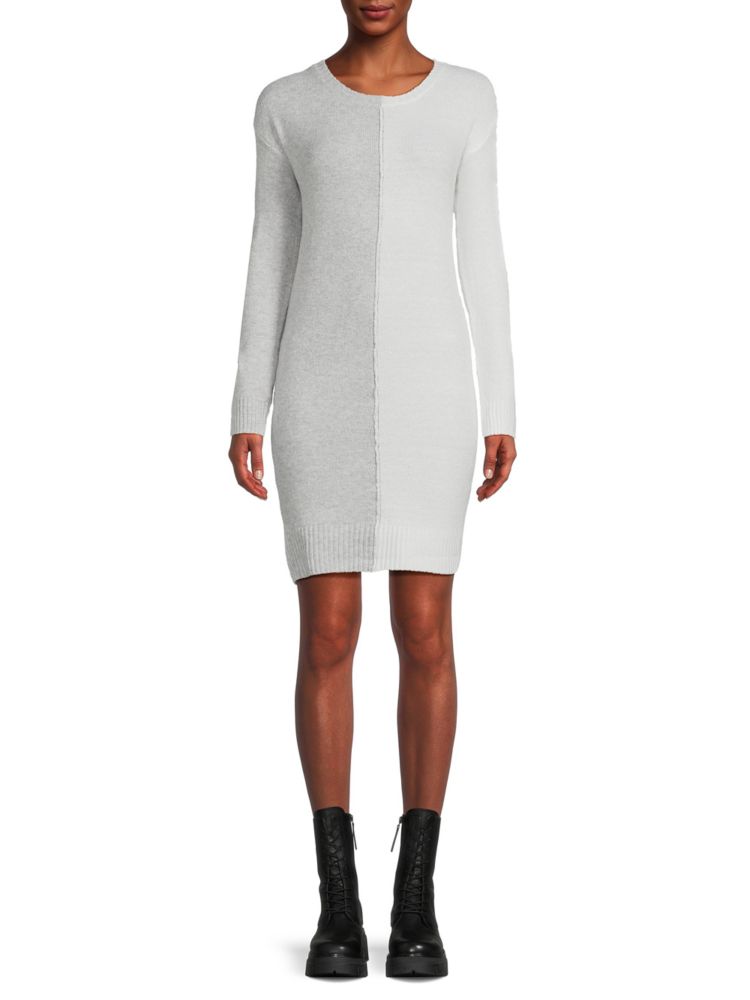 Платье-свитер с разрезом Stitchdrop, цвет Snow