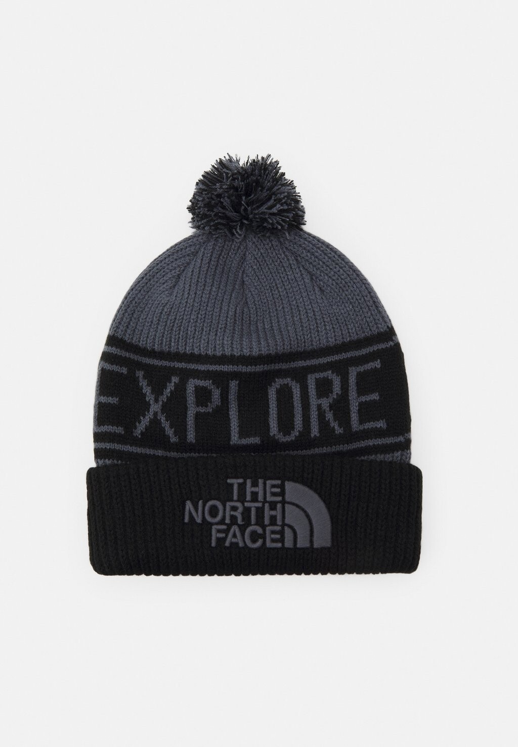 

Шапка RETRO POM BEANIE UNISEX The North Face, ванадис серый/черный