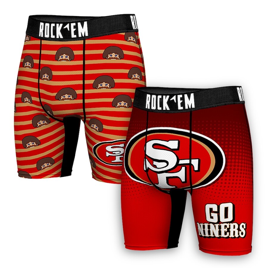 

Боксеры Rock Em Socks San Francisco 49Ers, алый