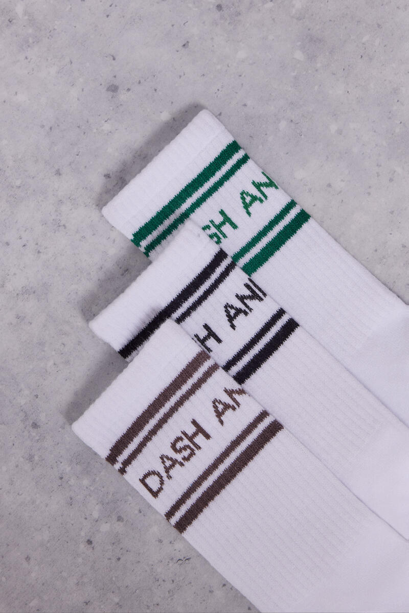 цена Комплект из 3 хлопковых носков с логотипом Dash and Stars, мультиколор