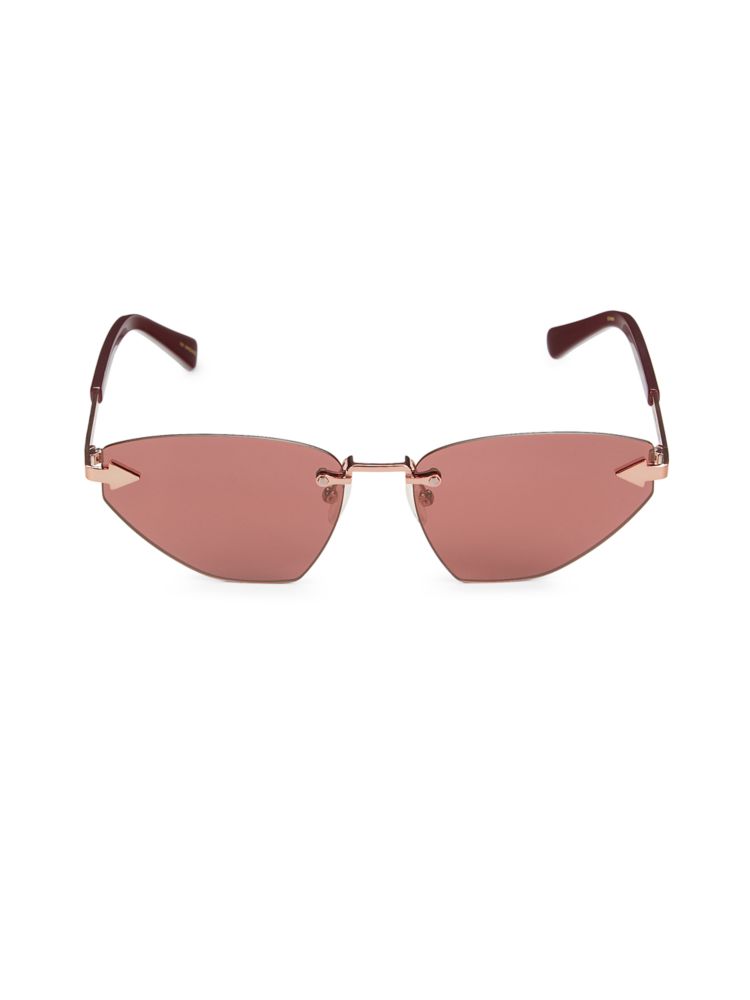 Солнцезащитные очки «кошачий глаз» Heartache 60 мм Karen Walker, цвет Aubergine