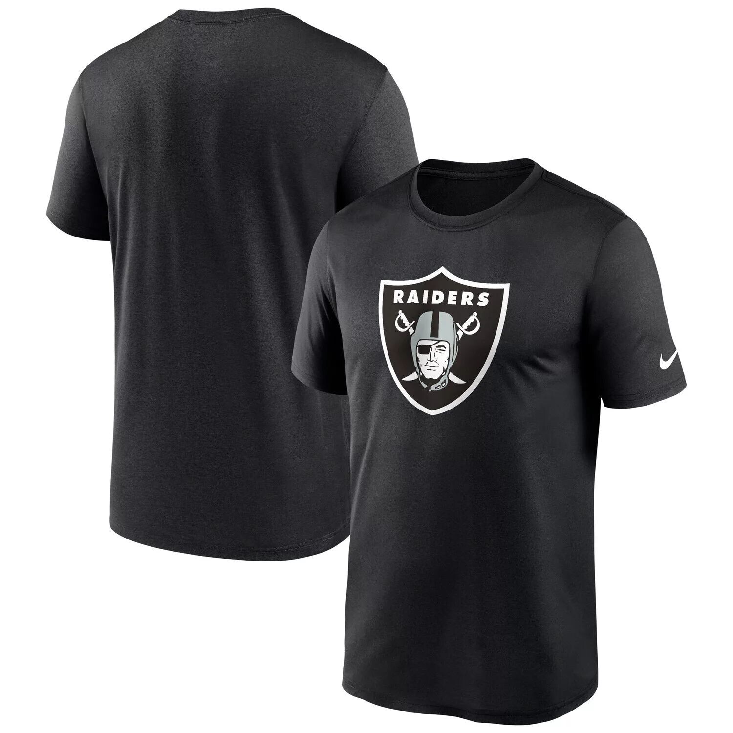 

Мужская черная футболка с логотипом Las Vegas Raiders Legend Nike, Черный
