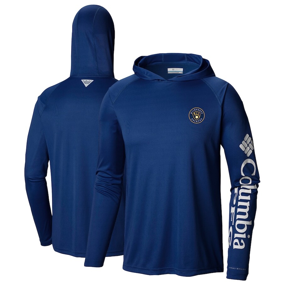 

Футболка с длинным рукавом Columbia Milwaukee Brewers, нави