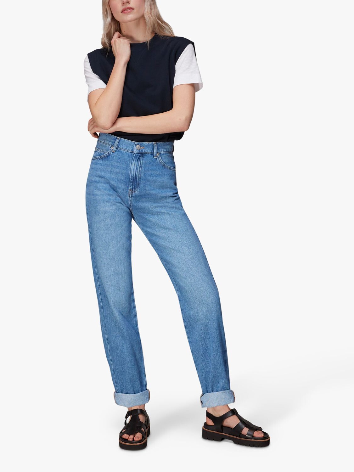 

Джинсы Whistles Authentic Mom Denim, синие