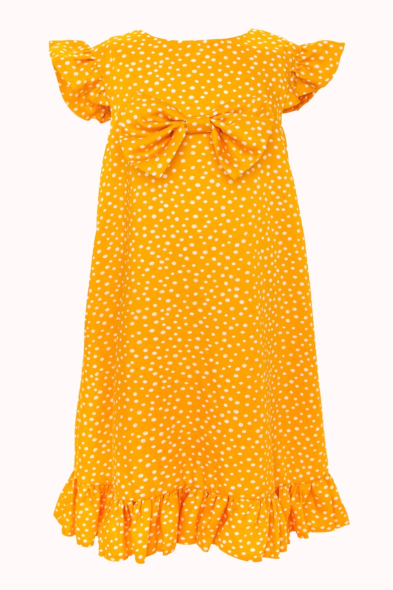 Платье с лентой и принтом Ilona Andreoiu, желтый