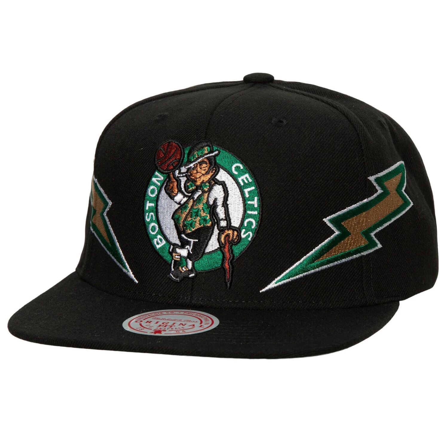 

Мужская черная мужская кепка Mitchell & Ness Boston Celtics из твердой древесины Classics Soul Double Trouble Lightning Snapback