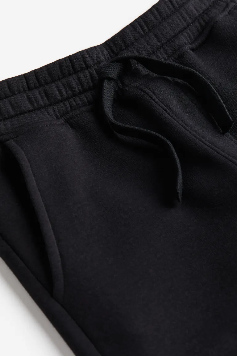 Спортивные брюки из смесового хлопка H&M, черный спортивные брюки из смесового хлопка moncler черный