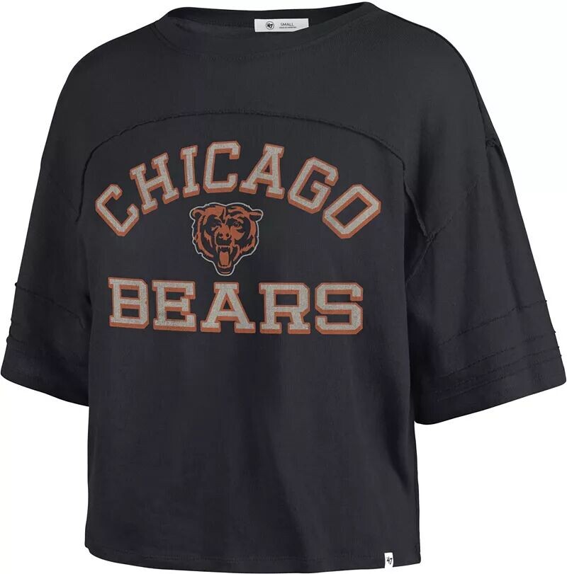 

Синяя укороченная футболка с полумесяцем '47 для женщин Chicago Bears
