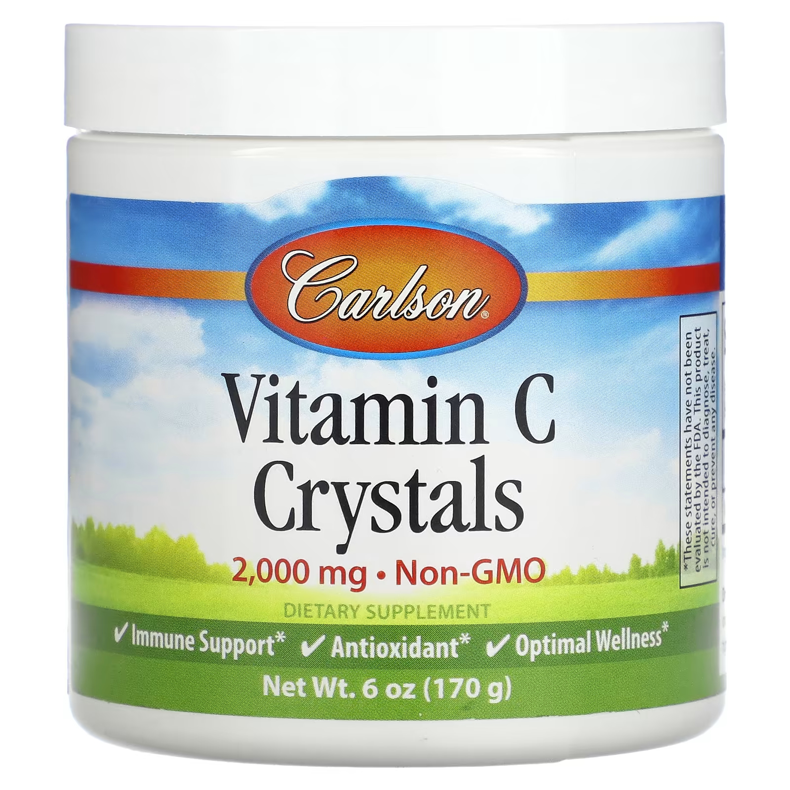 Кристаллы витамина С Carlson 2000 мг, 170 г carlson кристаллы витамина c 2000 мг 170 г 6 унций