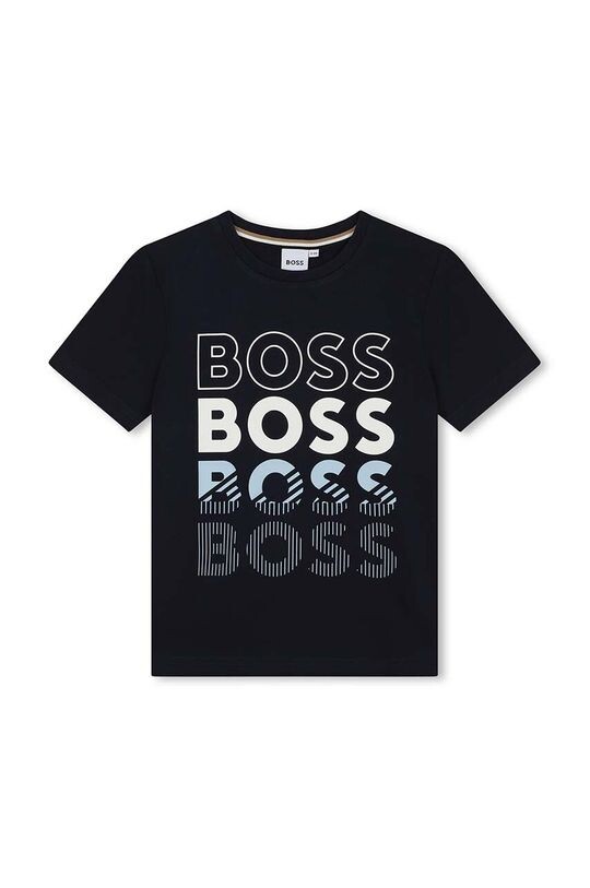

Хлопковая футболка для детей Boss, темно-синий