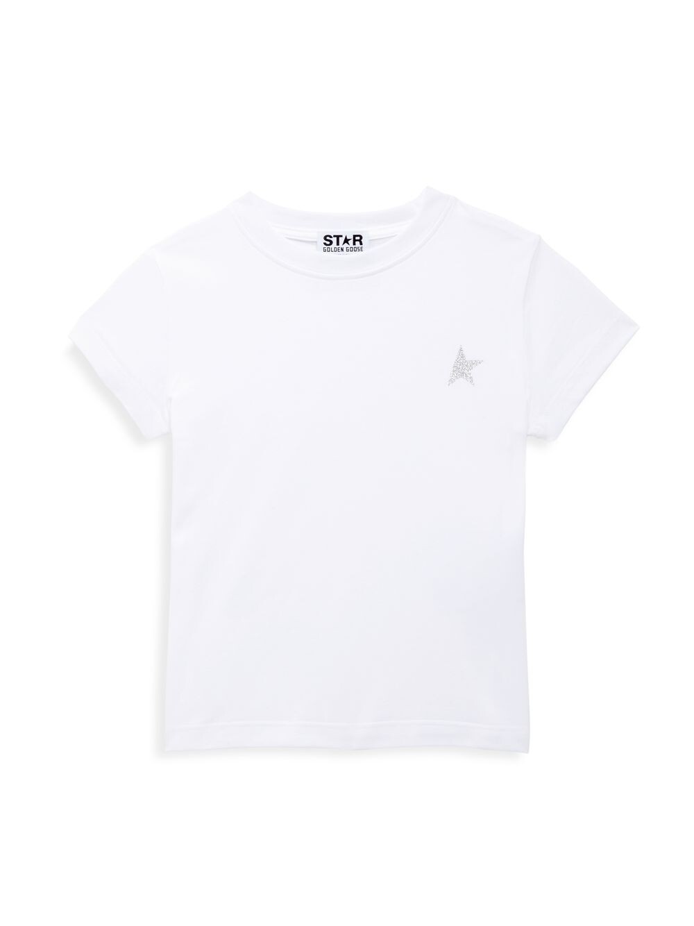 

Футболка Little Kid's & Kid's Star с логотипом Golden Goose, белый