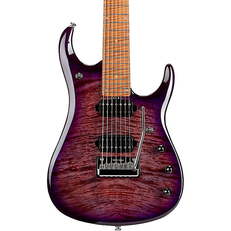 

Электрогитара Ernie Ball Music Man JP15 7 7-String Flamed Maple Top Electric Guitar Purple Nebula