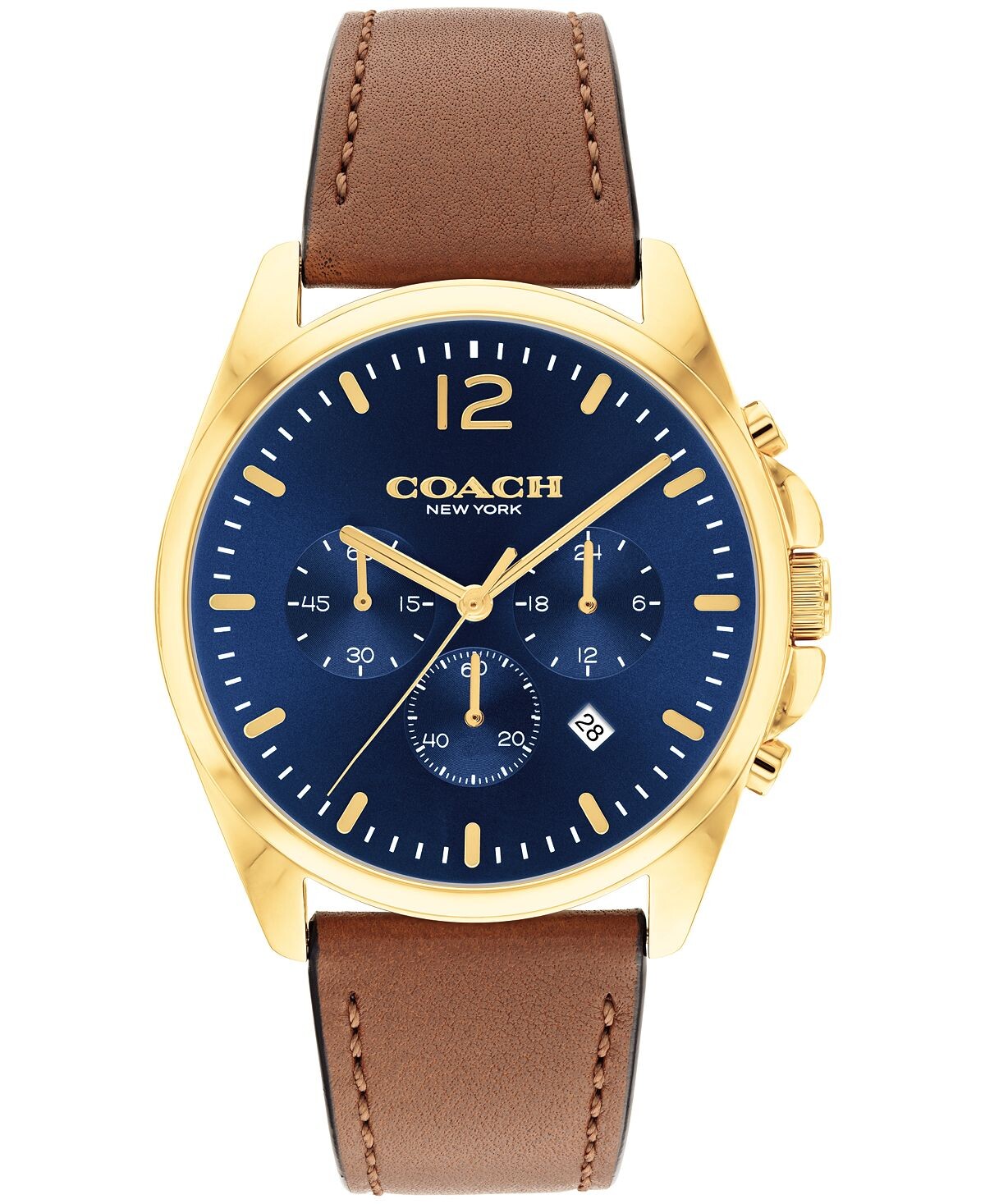 

Мужские часы Greyson Saddle с кожаным ремешком, 41 мм COACH